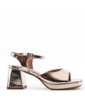 Faux leather heeled sandal