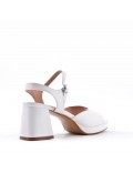 Faux leather heeled sandal