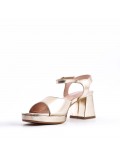 Faux leather heeled sandal