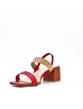 Faux leather heeled sandal