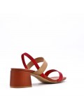 Faux leather heeled sandal