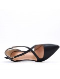 Faux leather heeled sandal