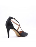 Faux leather heeled sandal