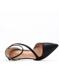 Faux leather heeled sandal