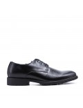 Lace-up faux leather derby