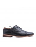 Lace-up faux leather derby