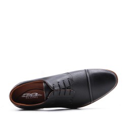 Lace-up faux leather derby