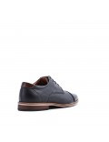 Lace-up faux leather derby