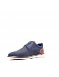 Lace-up faux leather derby