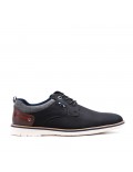 Lace-up faux leather derby