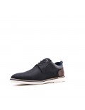 Lace-up faux leather derby