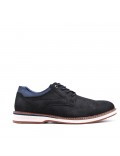 Lace-up faux leather derby