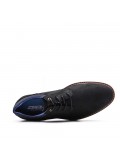 Lace-up faux leather derby