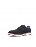 Lace-up faux leather derby