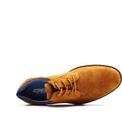 Lace-up faux leather derby