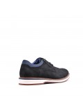 Lace-up faux leather derby