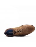 Lace-up faux leather derby