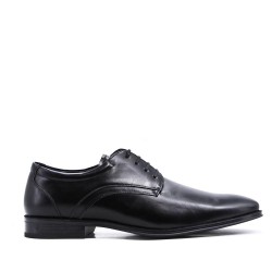 Lace-up faux leather derby