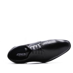 Lace-up faux leather derby