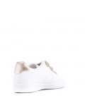 Faux leather sneakers with scratch