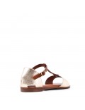 Flat sandals in faux leather for women