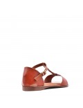 Flat sandals in faux leather for women