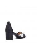 Sandal in mixed materials for women