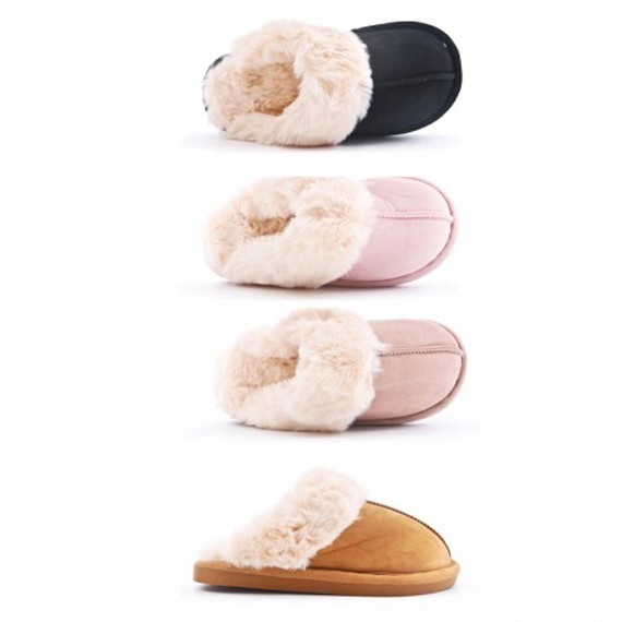 Winter fur slipper