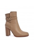 Faux leather ankle boot