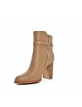 Faux leather ankle boot