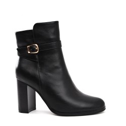 Faux leather ankle boot