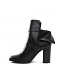 Faux leather ankle boot