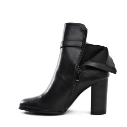 Faux leather ankle boot