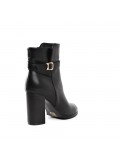 Faux leather ankle boot