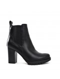 Faux leather ankle boot