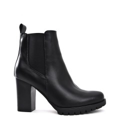 Faux leather ankle boot