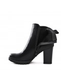 Faux leather ankle boot