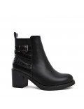 Faux leather ankle boot