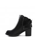 Faux leather ankle boot