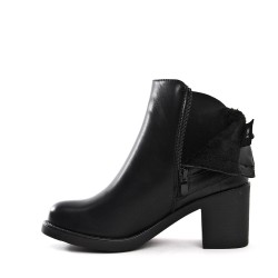 Faux leather ankle boot