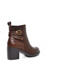 Faux leather ankle boot