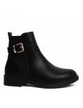 Faux leather ankle boot