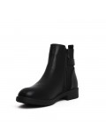 Faux leather ankle boot