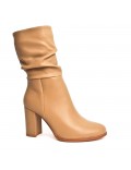 Faux leather ankle boot