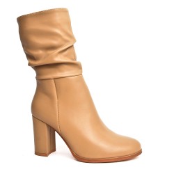 Faux leather ankle boot