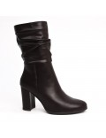 Faux leather ankle boot