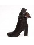 Faux leather ankle boot