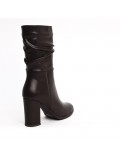 Faux leather ankle boot