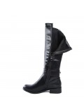 Faux leather ankle boot