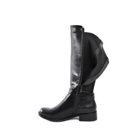 Faux leather ankle boot